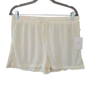 Andie Swim The Short EcoBamboo Lounge Short Swim Coverup Womens Size L White NWT